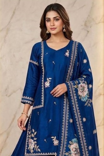 991 A To D By Hoor Tex Rayon Satin Embroidery Salwar Kameez